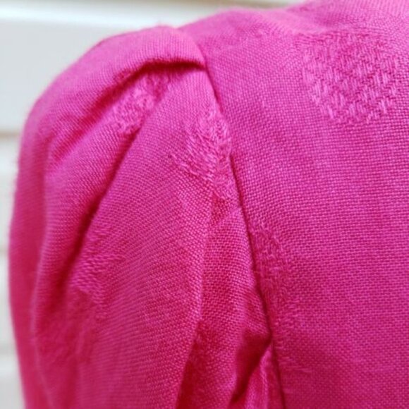 Vintage Sarah Elizabeth Pink Pleated Bodice Dress Sz 8 - Picture 7 of 10